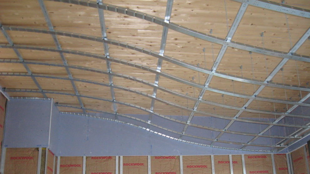 Curved Ceiling With Waves Curving Profiles For